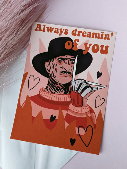 Freddy Kruger Anniversary Greeting Card