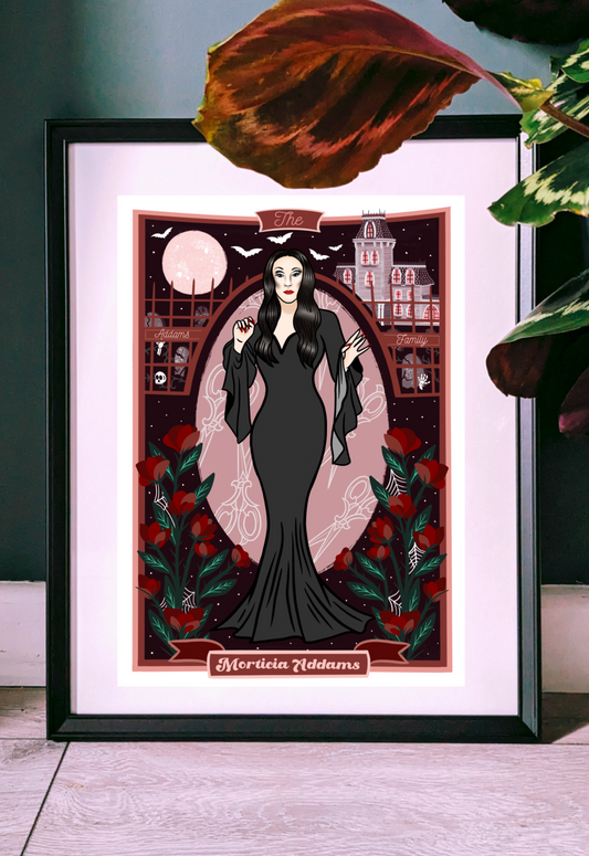 Morticia Addams from The Addams Family Art Print
