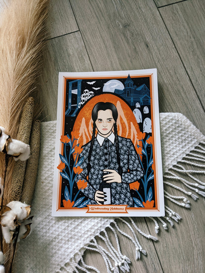 Wednesday Addams from The Addams Family Values Art Print