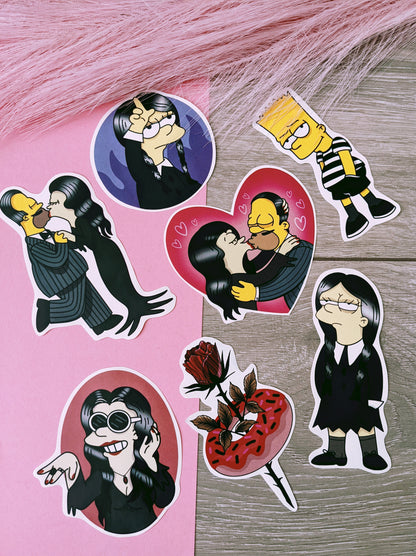 Simpsons x Addams Sticker Pack