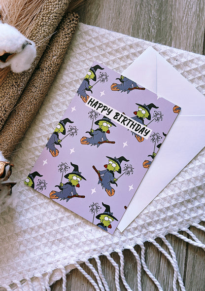 Witchy Maggie Simpson Happy Birthday Card