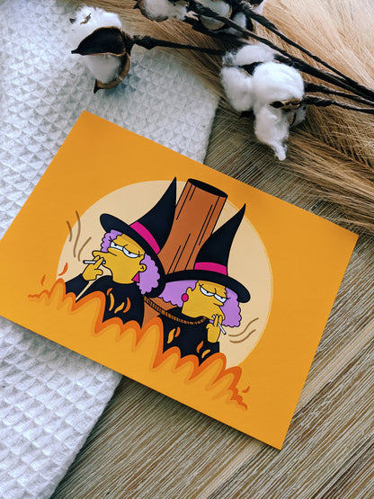 Simpsons Witches Art Print