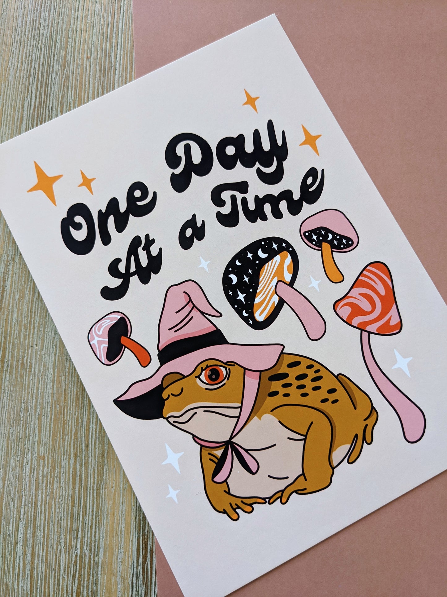 One Day At a Time Witchy Toad Art Print