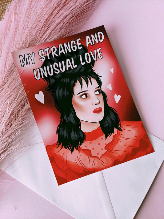 Lydia Deetz Valentines Day Card