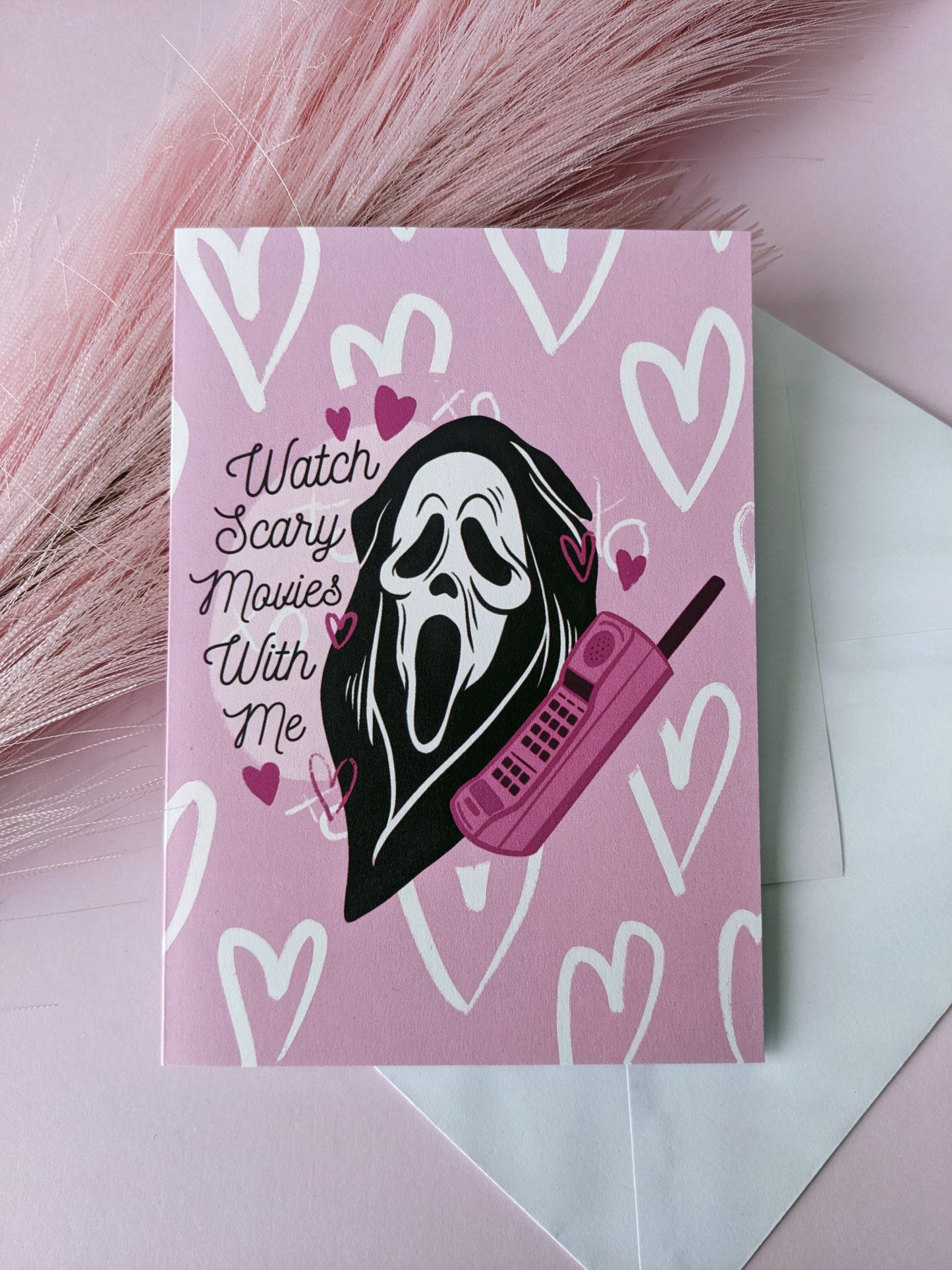 Ghostface Pink Anniversary Card